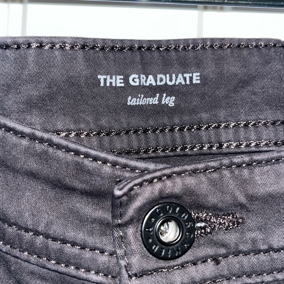 ADRIANO Goldschmied The Graduate tailored leg soft Jean pants dark gray 36x32 - Picture 3 of 17
